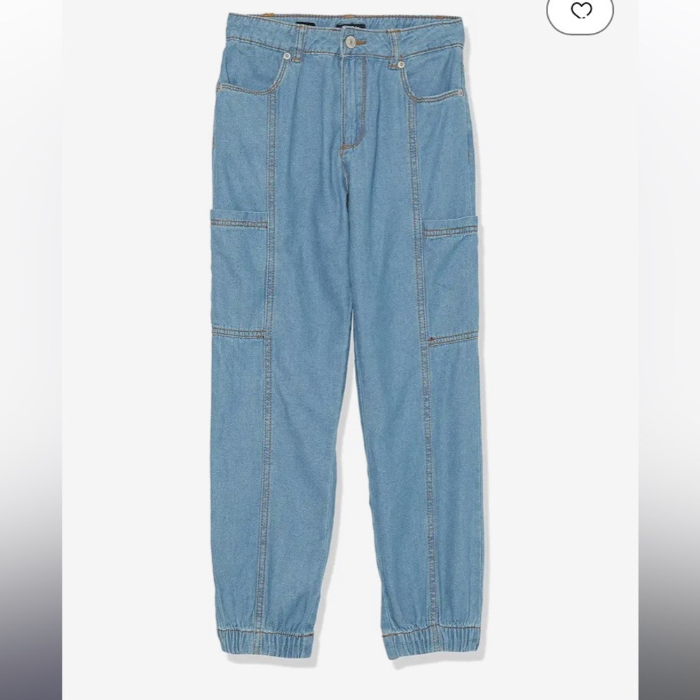 Girls denim cargo jeans size 10